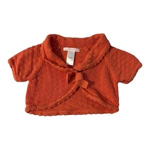 Janie and Jack Orange Crochet Sweat Size 12-18 Months - Spring / Easter / Summer